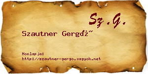 Szautner Gergő névjegykártya